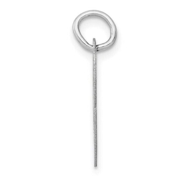 14k White Gold, Ella Collection Medium Fancy Script Initial A Pendant - Picture 2 of 4